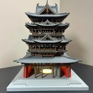 3D模型工艺品 树脂古建房子沙盘订制