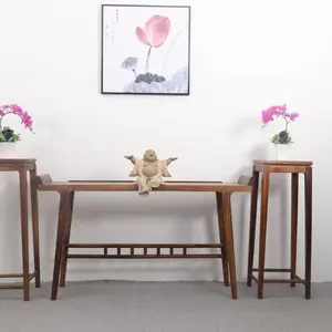 南美胡桃实木玄关桌新中式翘头案现代简约木质条案玄关案台条桌