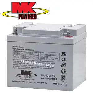 MK蓄电池M40-12SLDM 12V45Ah 铅酸免维护 阀控式密封 AGM技术