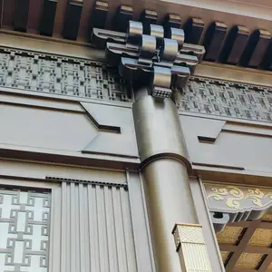 古建金属门楼构件整装 小区不锈钢景观门楼 钢结构大门回廊定制