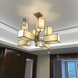 新中式吊灯简约现代客厅 中国风灯具 别墅新中式吊灯定做