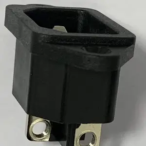 螺纹端子锁式C14电源插座之ST-A01-002L-B2-Y14三芯螺纹PIN脚品字形C14电源插座