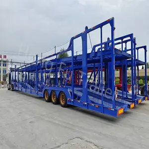 出口定制 10位车辆运输半挂车 框架式轿运车 欧式轿运车 吉尔吉斯斯坦