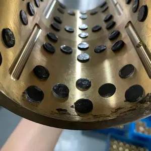 环保耐磨精密小铜套 高强度耐磨铜衬套 铜基镶嵌自润滑轴承 耐高温免维护自润滑 汽车冲压模具导向板