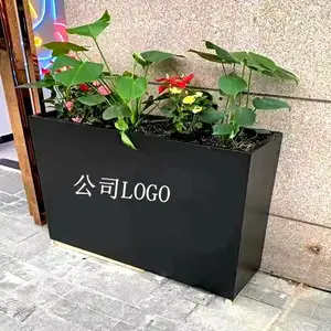 单体锌钢花箱 庭院组合式花架 门店装饰铁皮花箱 门头花箱学校花箱定制