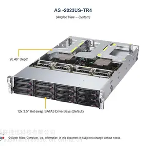 超微2023US-TR4 双路AMD EPYC 7002 模拟仿真 32内存插槽 IPFS HPC