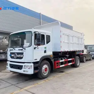 蓝牌长安3方勾臂垃圾车乡村垃圾箱运输车视频