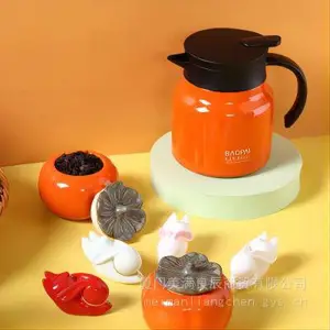 豹牌 万柿如意套装（焖茶壶*1+柿子陶瓷茶叶罐*2） BP-T30