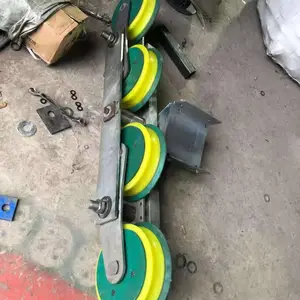 矿用猴车四轮托绳轮 猴车架空乘人装置 钢丝绳耐磨承托轮组配件