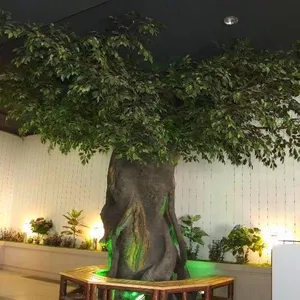 阻燃绿植阻燃桃花防火材料防火榕树叶绿植厂家