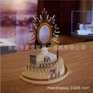 ***版口红陈列架 圆形压克力贵妇唇膏展台人体形状口红陈列道具