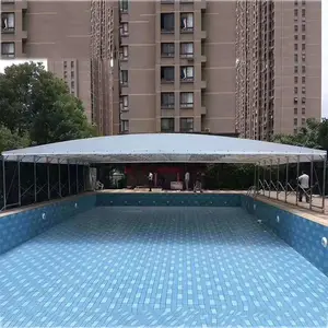 大型推拉雨棚遮阳棚大排档移动雨棚户外帐篷物流停车蓬移动雨棚