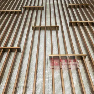 深圳办公楼装饰不锈钢新中式屏风隔断客厅遮挡玄关餐厅轻奢定制