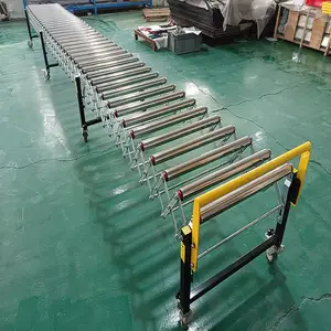 伸缩滚筒输送机装卸货神器卸货滑梯不锈钢伸缩滚筒线食品啤酒卸货输送机