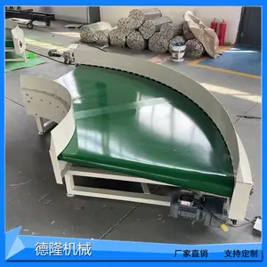 玻璃深加工用防刮皮带输送机原片输送防静电传送带90度柔性转弯机