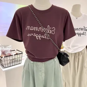 出口外贸T恤衫夏季短袖女式纯棉t恤韩版宽松大码女装上衣批发