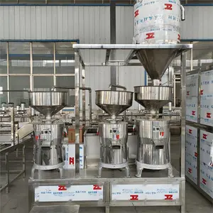 商用豆制品加工设备全自动三联磨浆机 真空上豆卧式搅渣豆制品设备
