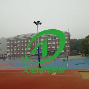 室外篮球场双头双向灯造价|篮球场一杆四灯布置位置