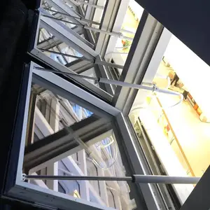 石家庄厂房仓库酒店体育馆高窗通风气楼消防联动排烟天窗电动开窗器自动70度电动开启装置