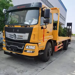 拖15吨挖机东风D17-H平板车 提升桥假三桥挖机拖板车