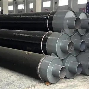 钢套钢复合蒸汽保温管架空式镀锌铁皮聚氨酯保温管