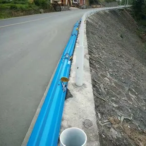 公路护栏天蓝色喷塑+热镀锌处理防撞护栏板