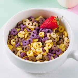 网红零食小黄象可可有谷气谷物圈加工机器 早餐即食玉米片生产线