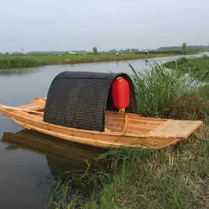 仿古乌篷船摄影婚庆道具装饰帆船摆件小木船餐饮观光景观渔船