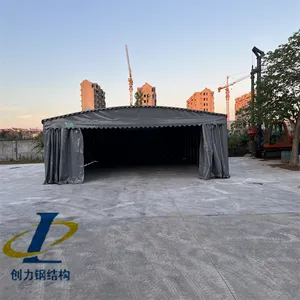 仓库堆放货帐篷 大型仓储雨棚 弧顶活动篷 不占空间