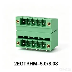 冠泰电子2EGTRHM-5.0/5.08接线端子连接器双层针套 磷青铜镀锡 盒装可定制