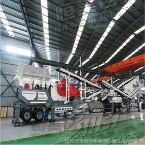 济南章丘移动式破碎机 建筑垃圾破碎站 颚式破碎机厂家直销