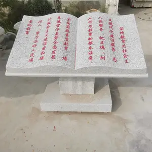 石雕书本书卷大理石刻字宪法宣传石头书校园景观奠基石雕塑摆件定做