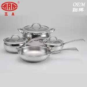 锅具定制 不锈钢厨具代加工厂 4件套炊具套装