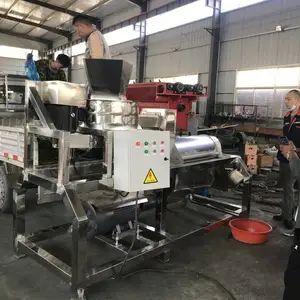 单道打浆机螺旋榨汁机带式自动清洗挤压机双桶淀粉机木薯粉碎机
