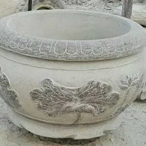大型青石仿古石缸 庭院景观装饰水缸石雕厂家 定制批发