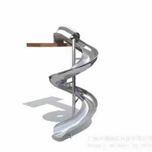 商场超市户外公园厚实光滑不锈钢敞开滑梯ML-SSL1002