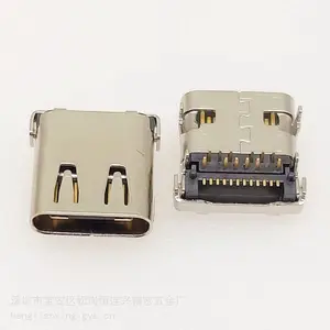 TYPE-C 24P����9.87ĸ�� ǰ�����ʽDIP+SMT�������ӿ�