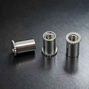 DSOS-440-275近边压铆螺柱 不锈钢通孔压铆螺母柱 #4-40自扣紧钣金螺柱适配薄板机箱