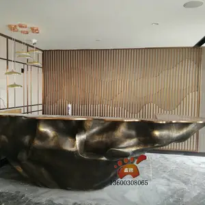酒店异型纯铜接待台 锻铜雕塑专业定做 鑫踏雕塑