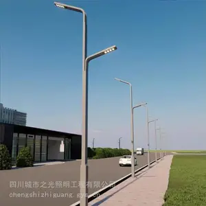 城市之光 南充80WLED单双臂路灯 海螺臂新农村道路建设路灯定制