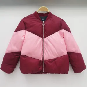 冬季新款童装棉服加厚拼色儿童棉衣 外贸批发