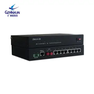 广州银讯ZMUX-08S 桌面型8路电话光端机