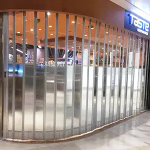 深圳宾兴门业供应水晶门水晶折叠门铝合金折叠推拉门
