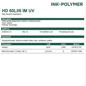 ���ܶȾ���ϩ HD60L08IM ����˹ע�ܼ�HDPE����������;������Ŀ�