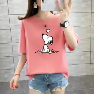 夏季工业区卖服装进货厂妹穿的便宜服装便宜女装短袖T恤拿货广州