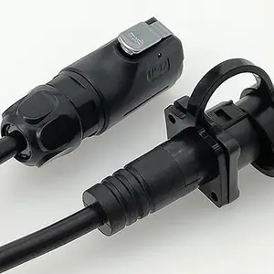 M12 小型塑胶防水航空插头 线束连接器定制加工 LP-12 插座 CNLINKO