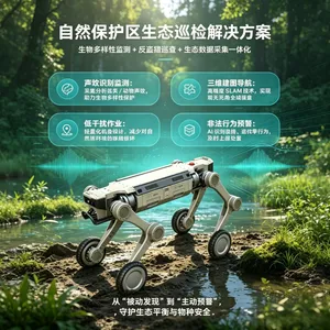 四足巡检机器狗 配备热成像云台 可实现精准测温巡检 集成气体检测
