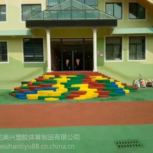 厂家供应幼儿园高难度图案价格/沧州台阶EPDM造型/5MM硅PU网球场地层面铺设