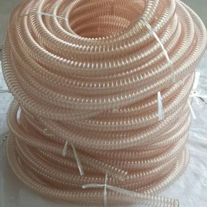pu钢丝管厂家耐磨塑料软管32mm防静电输送管60mm多用途工业软管规格食品级透明钢丝管供应商