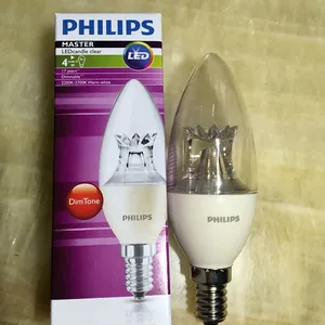 飞利浦4W LED可调光蜡烛尖泡拉尾泡
